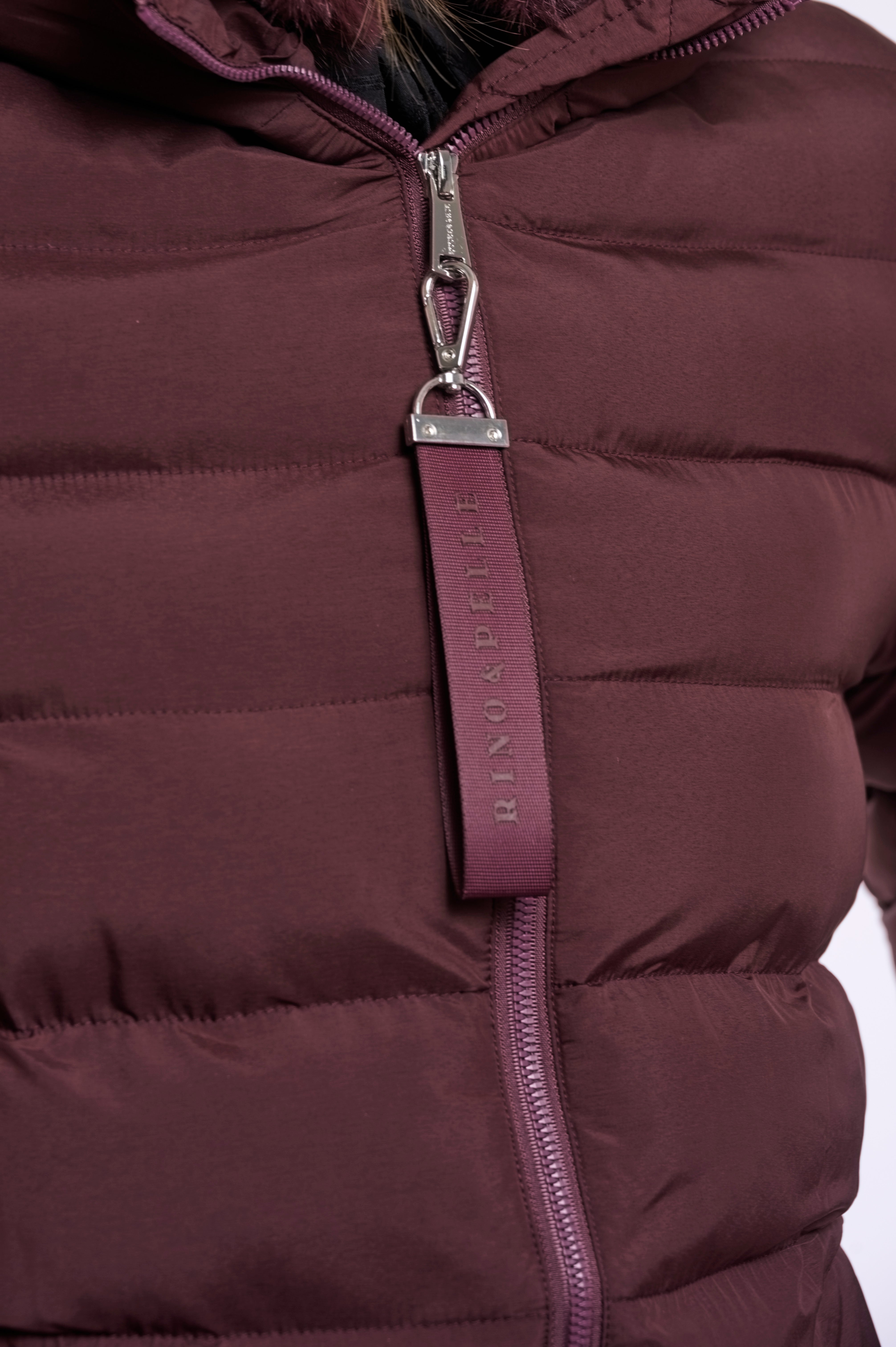 Piumino donna art. Hudson Rino & Pelle Fudge cloak