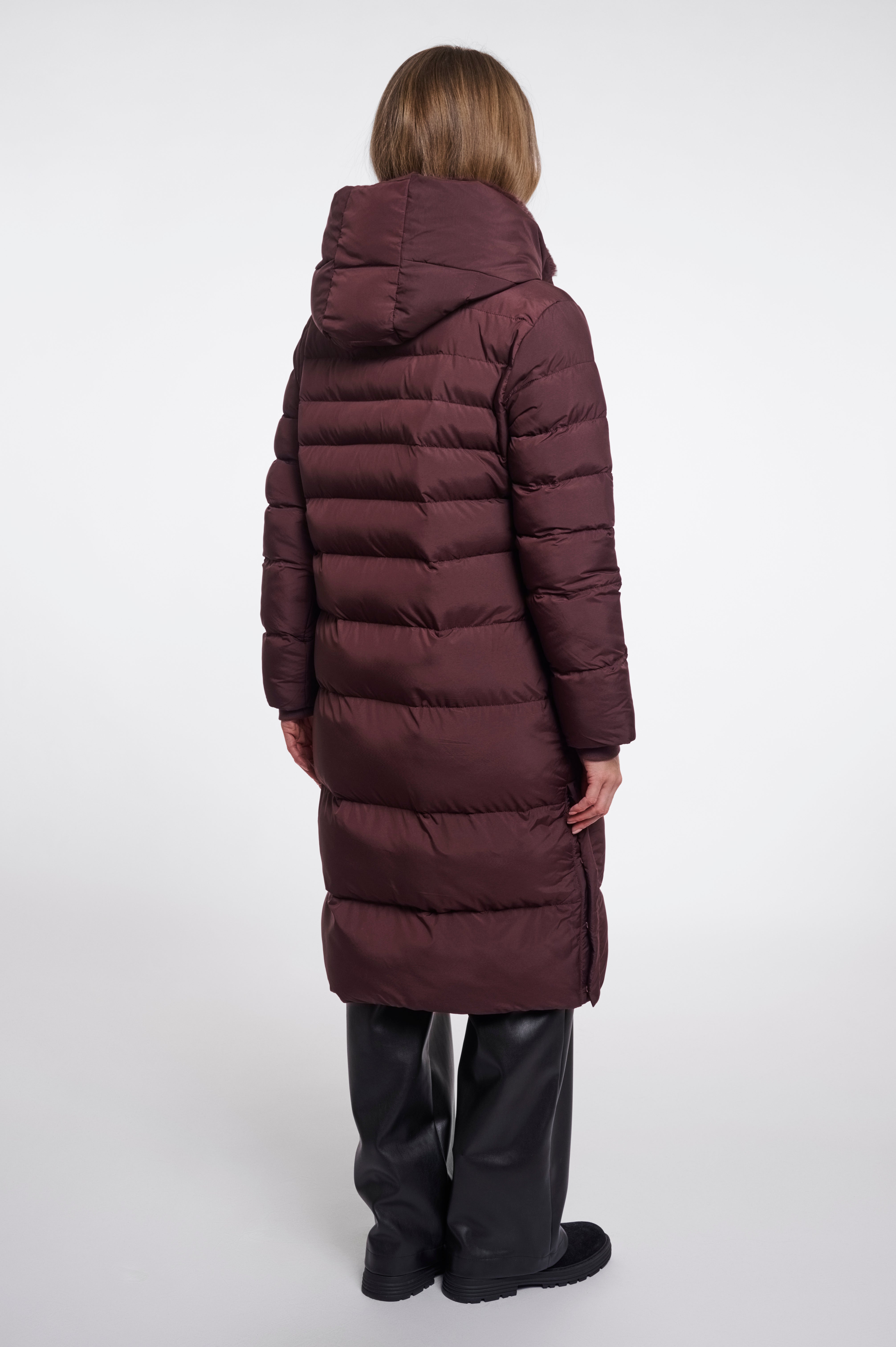 Piumino donna art. Hudson Rino & Pelle Fudge cloak