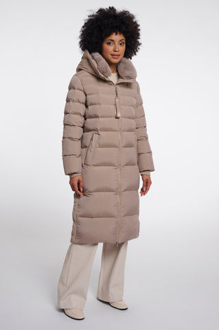 Piumino donna art. Hudson Rino & Pelle Mocha latte