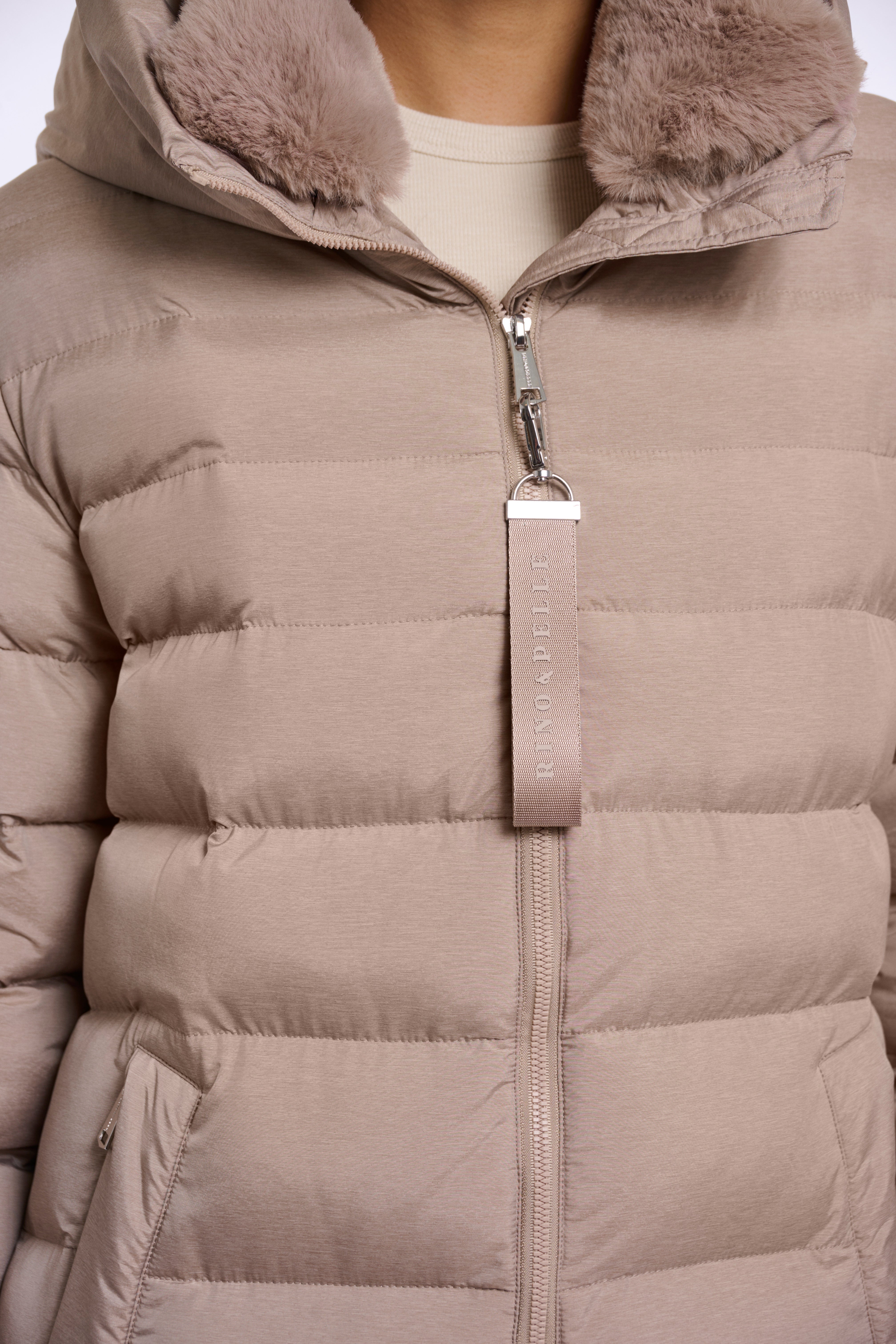 Piumino donna art. Hudson Rino & Pelle Mocha latte