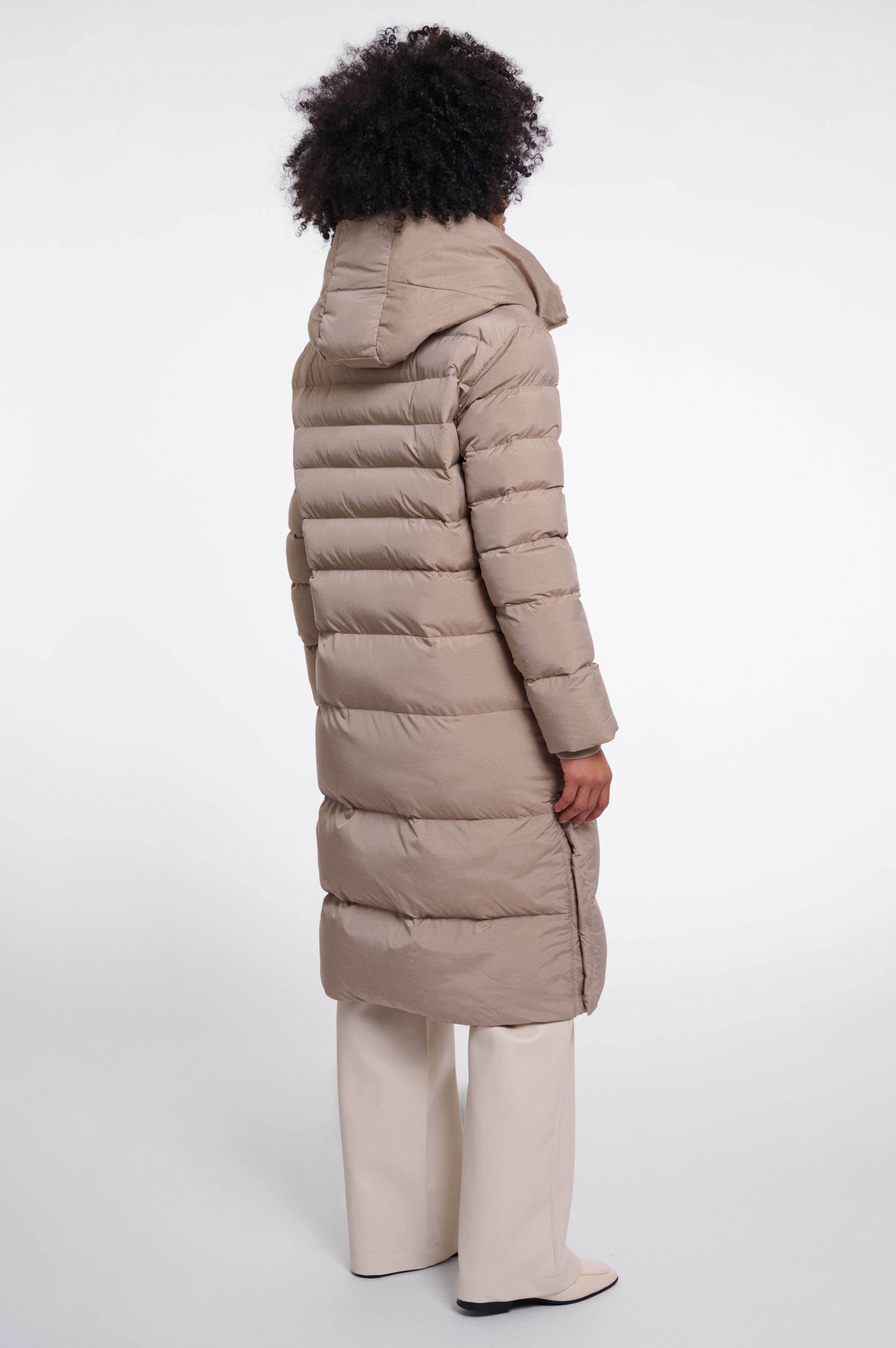 Piumino donna art. Hudson Rino & Pelle Mocha latte