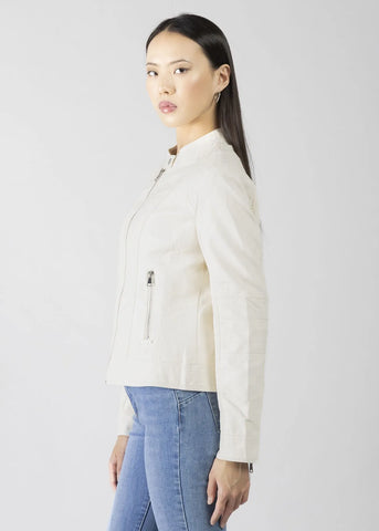 Cazadora motera efecto piel mujer - art. 611ND38002 - Denny Rose Primavera Verano 2026