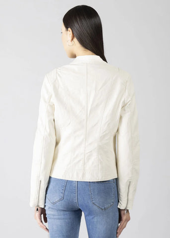 Cazadora motera efecto piel mujer - art. 611ND38002 - Denny Rose Primavera Verano 2026