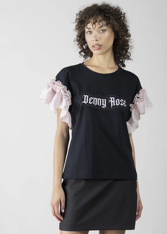 T-shirt con applicazioni donna - art. 611DD44010 - Denny Rose Primavera Estate 2026