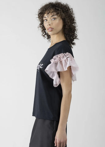 T-shirt con applicazioni donna - art. 611DD44010 - Denny Rose Primavera Estate 2026