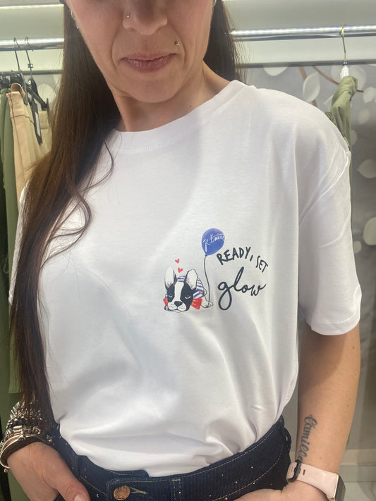 T-shirt donna taglio Over Primavera estate 2025 A665 no brand