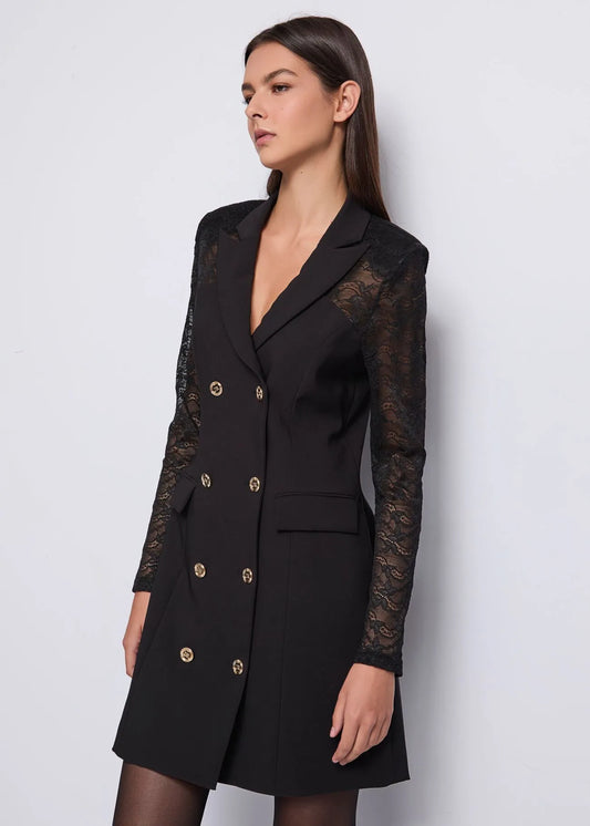 Abito giacca con parti in pizzo - art. 521DD15005 - Denny Rose Autunno Inverno 2025/26
