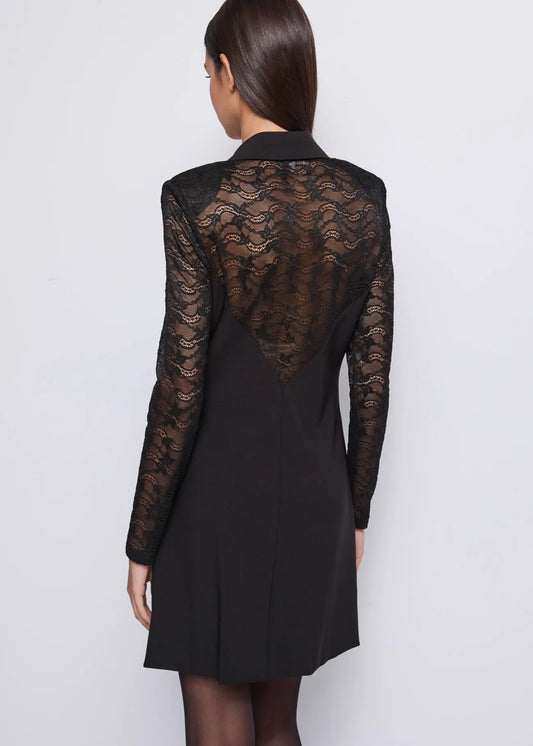 Abito giacca con parti in pizzo - art. 521DD15005 - Denny Rose Autunno Inverno 2025/26