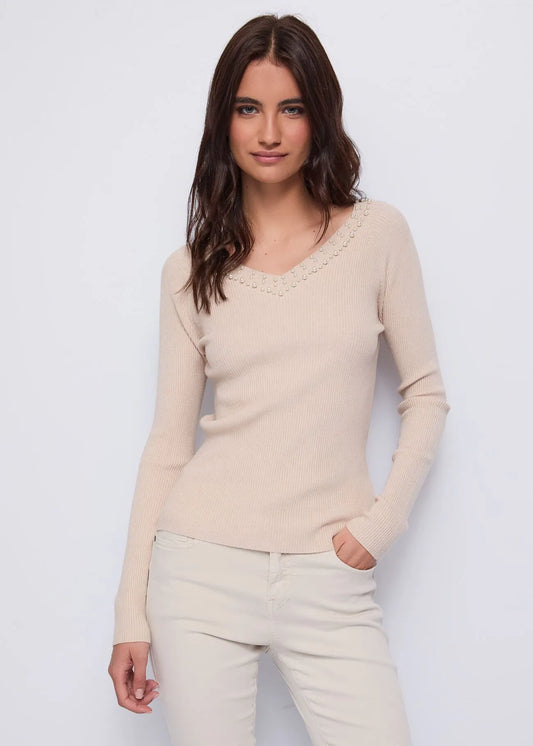 Maglia manica lunga con scollo a V- art. 521ND53035  - Denny Rose Autunno Inverno 2025/26