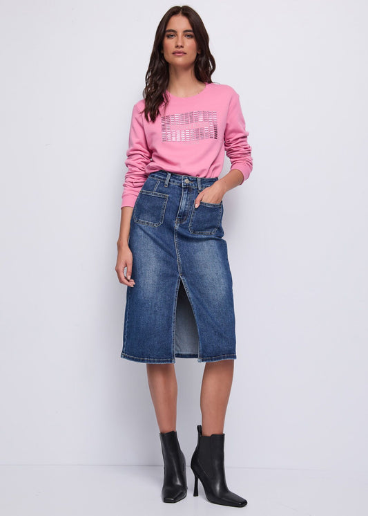 Gonna in Denim - art. 521ND76001  - Denny Rose Autunno Inverno 2025/26