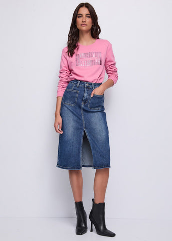 Gonna in Denim - art. 521ND76001  - Denny Rose Autunno Inverno 2025/26