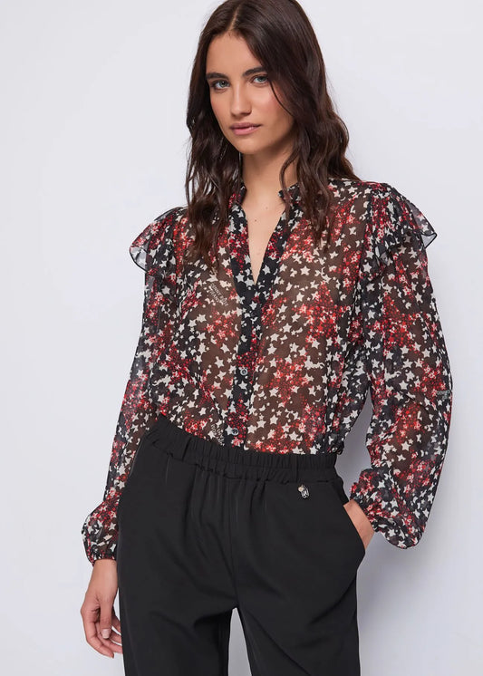 Camicia manica lunga con collo coreana - art. 521ND45015 - Denny Rose Autunno Inverno 2025/26