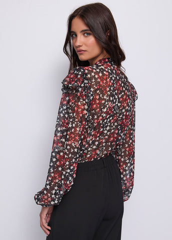Camisa de manga larga con cuello coreano - art. 521ND45015 - Denny Rose Otoño Invierno 2025/26 