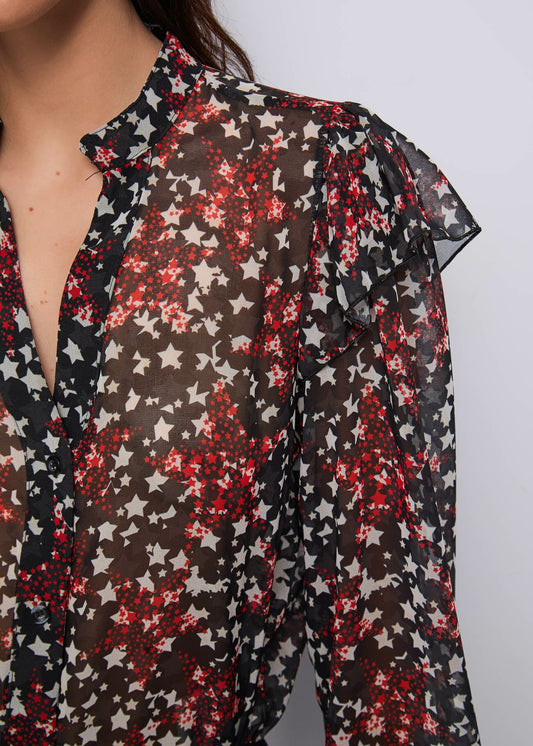 Camicia manica lunga con collo coreana - art. 521ND45015 - Denny Rose Autunno Inverno 2025/26