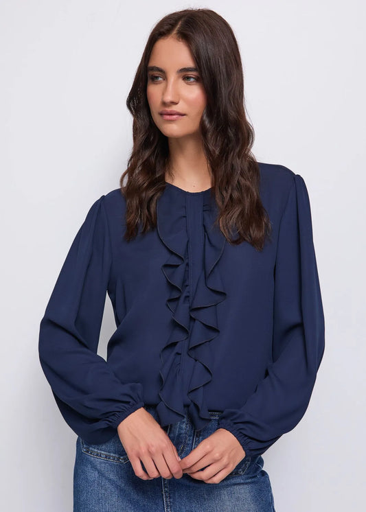 Blusa maniche lunghe con rouches - art. 521ND45007  - Denny Rose Autunno Inverno 2025/26