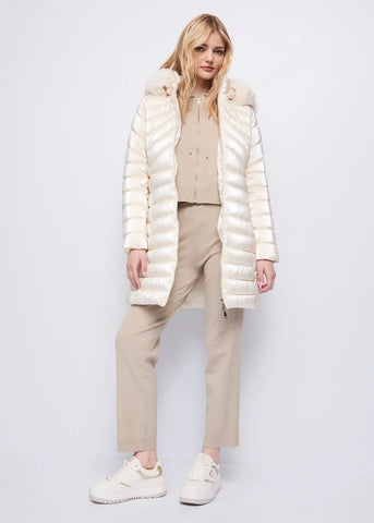 Piumino cappuccio in ecopelo - art. 521ND35002 - Denny Rose Autunno Inverno 2025/26