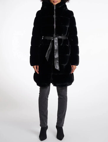 Cappotto Bridget in pelliccia sintetica con dettagli in ecopelle Rino & Pelle Autunno Inverno 2025/26 Birch