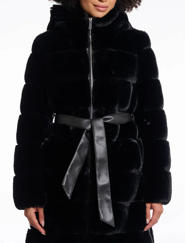 Cappotto Bridget in pelliccia sintetica con dettagli in ecopelle Rino & Pelle Autunno Inverno 2025/26 Birch