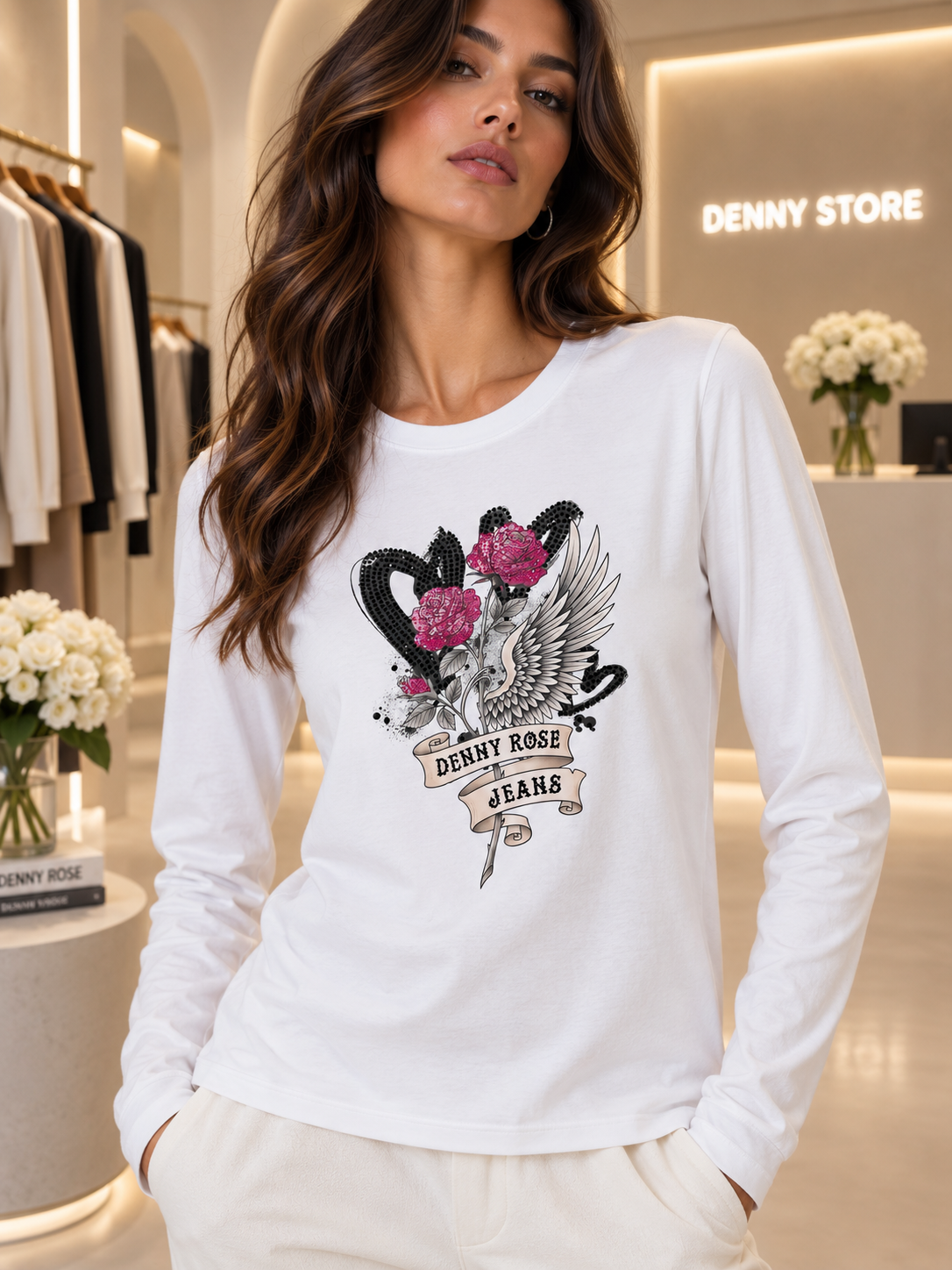 T-shirt donna - art. 621ND64028 - Denny Rose Autunno Inverno 2026 colore nero