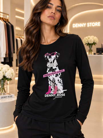 T-shirt donna - art. 621ND64027 - Denny Rose Autunno Inverno 2026 colore nero