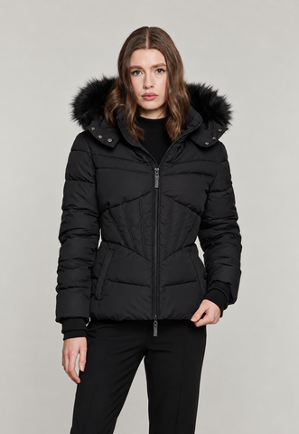 BAINTI long-sleeve puffer jacket with cuffs + hood + faux fur + zip + ts - RDA2605009023 - Relish Fall/Winter 2026
