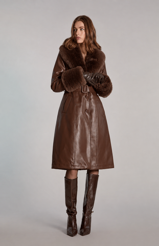 Cappotto THEKOLOR manica lunga con collo + polsi ecopelliccia staccabile con ts ecopelle - RDA2605299015 - Relish Autunno/Inverno 2026