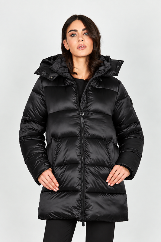 Piumino ARGANIAN manica lunga con polsi costina + cappuccio staccabile + zip + tasche - RDA2405010014 - Relish Autunno/Inverno 2026