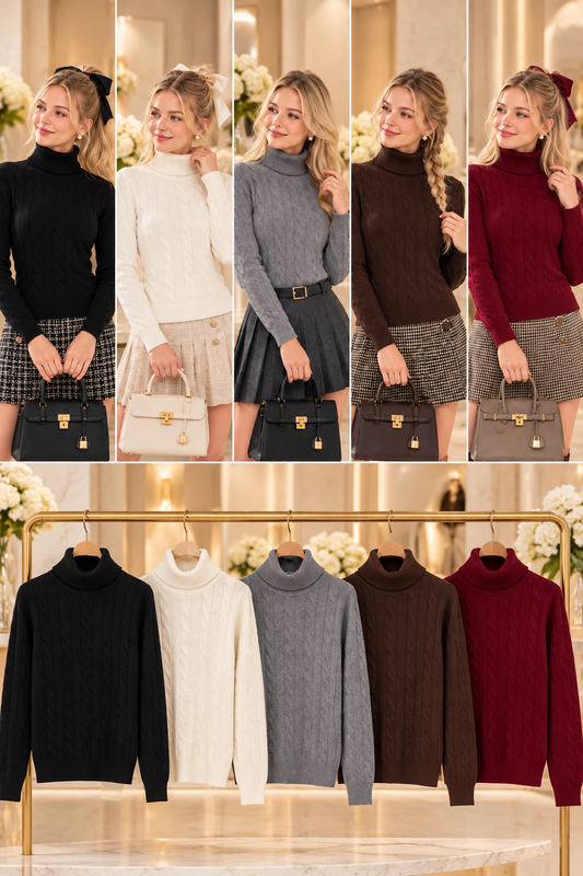 Maglia Dolcevita a Trecce D113 - Camilla Roma Autunno/Inverno 2026