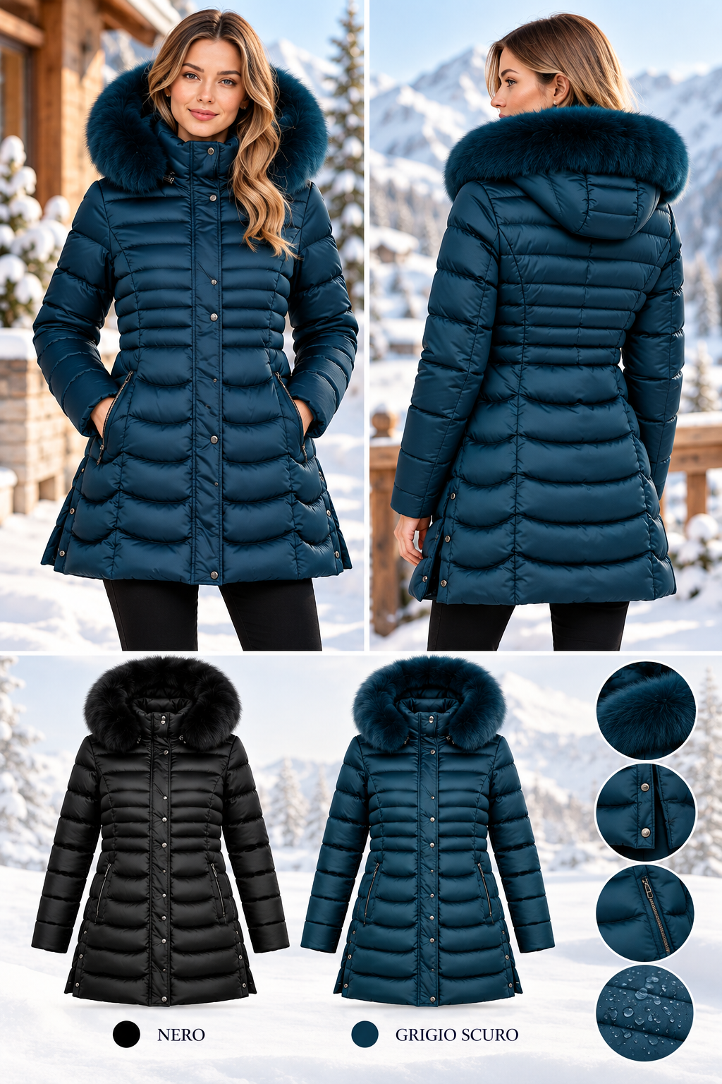 Piumino lungo da donna con cappuccio D114 - Camilla Roma Autunno/Inverno 2026