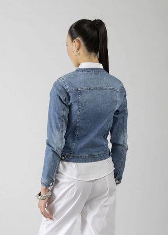 Giubbotto denim perle donna - art. 611ND36002 - Denny Rose Primavera Estate 2026