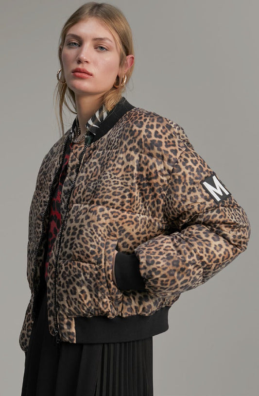 Anorak Corto Imbottito Con Stampa Animalier - Lola Casademunt Autunno/Inverno 2024/25 - MF2401010