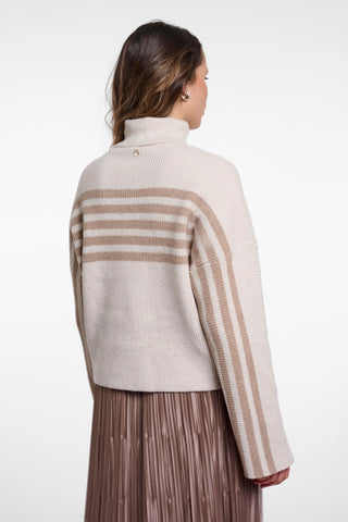 Maglione donna art. Ilara Rino & Pelle Birch light brown