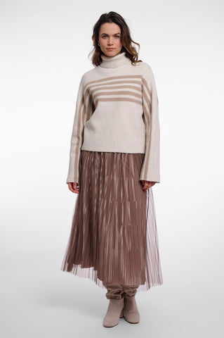 Maglione donna art. Ilara Rino & Pelle Birch light brown