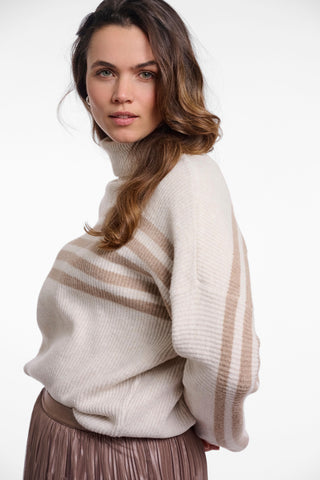 Maglione donna art. Ilara Rino & Pelle Birch light brown