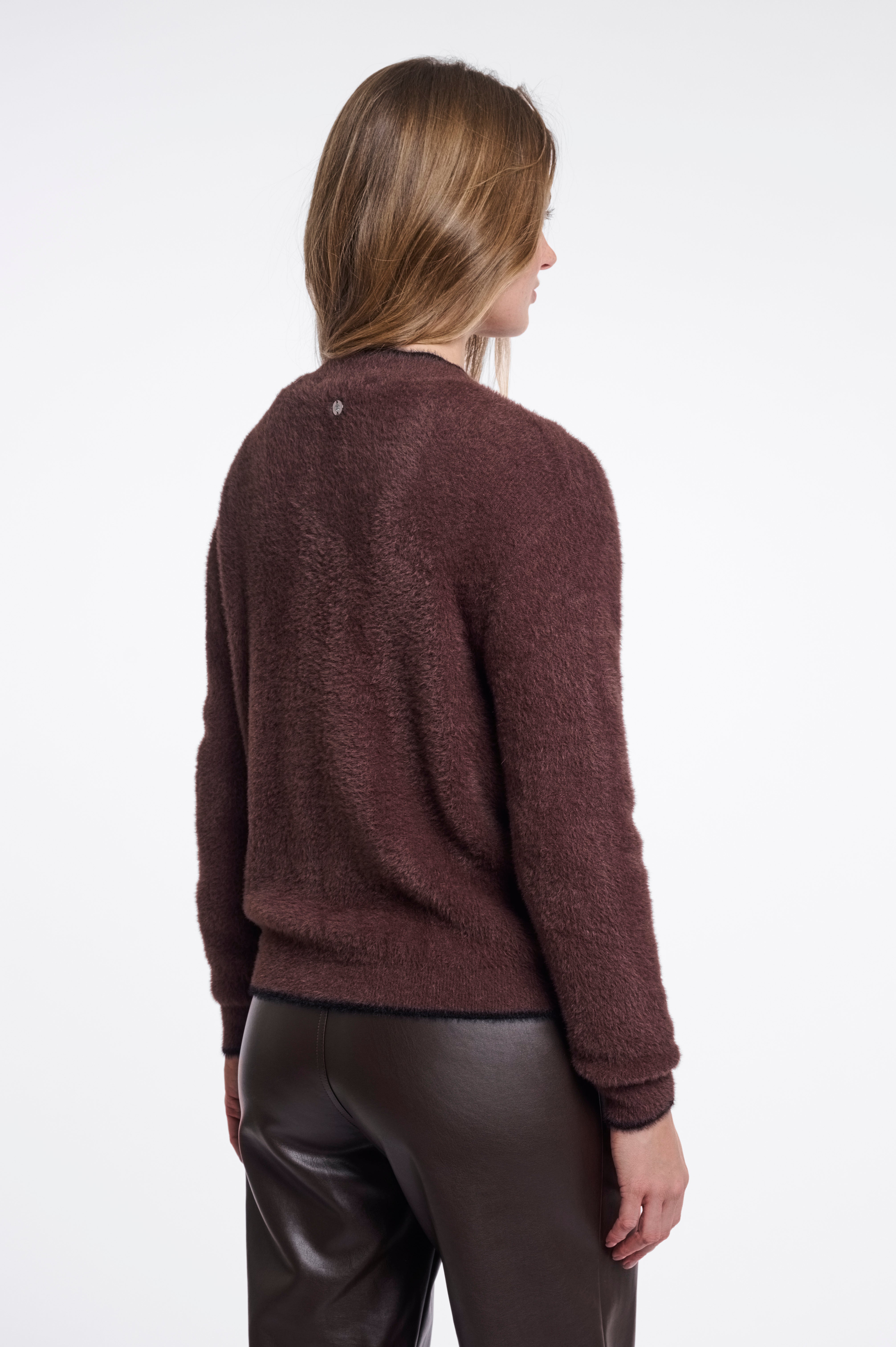 Cardigan donna art. Iqra Rino & Pelle Coffee black