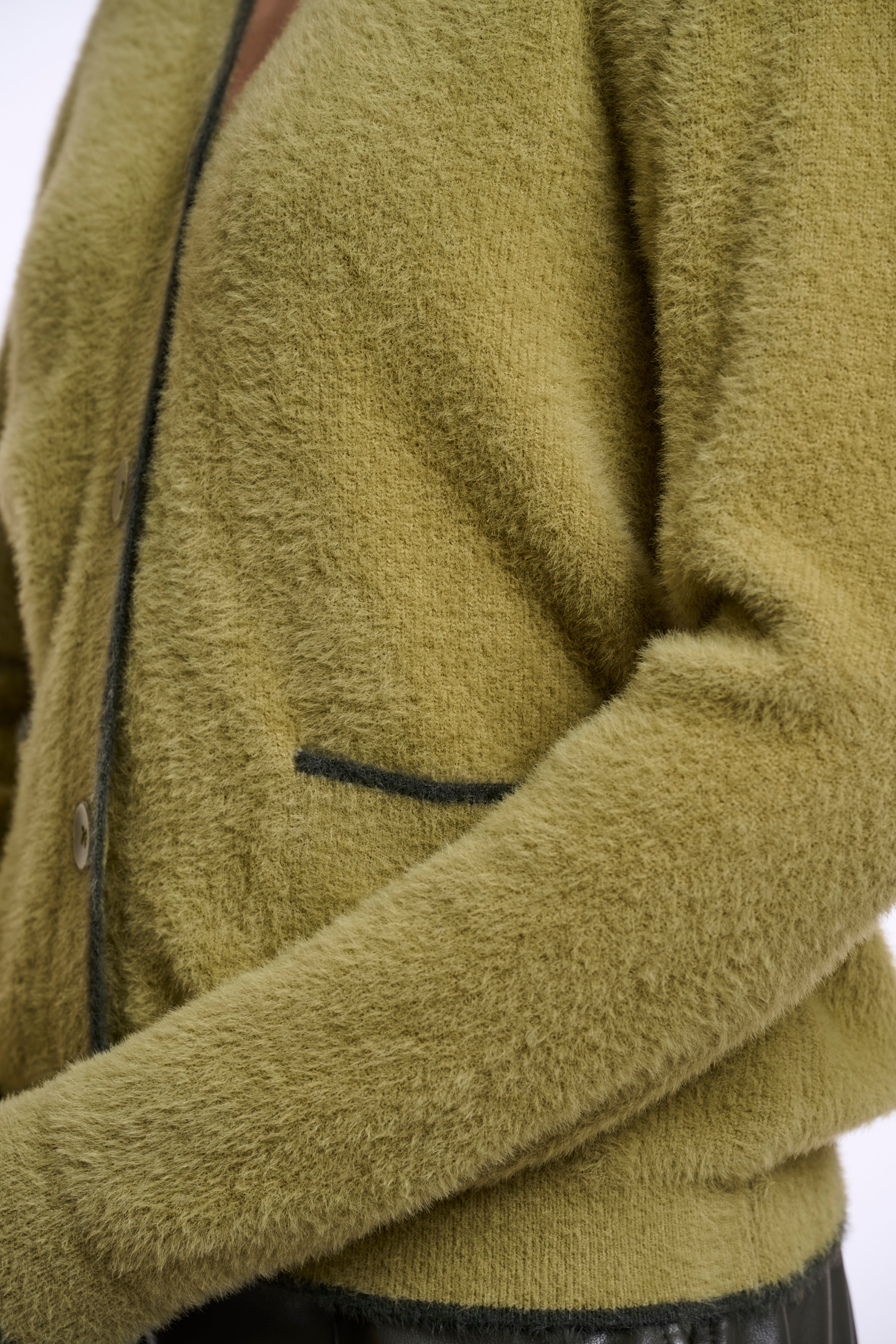 Cardigan donna art. Iqra Rino & Pelle Olive hunter