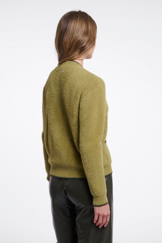 Cardigan donna art. Iqra Rino & Pelle Olive hunter