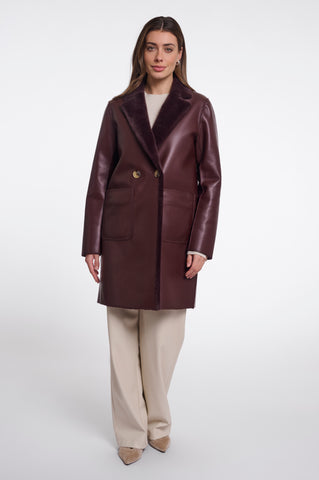 Cappotto donna art. Ivon Rino & Pelle Fudge cloak