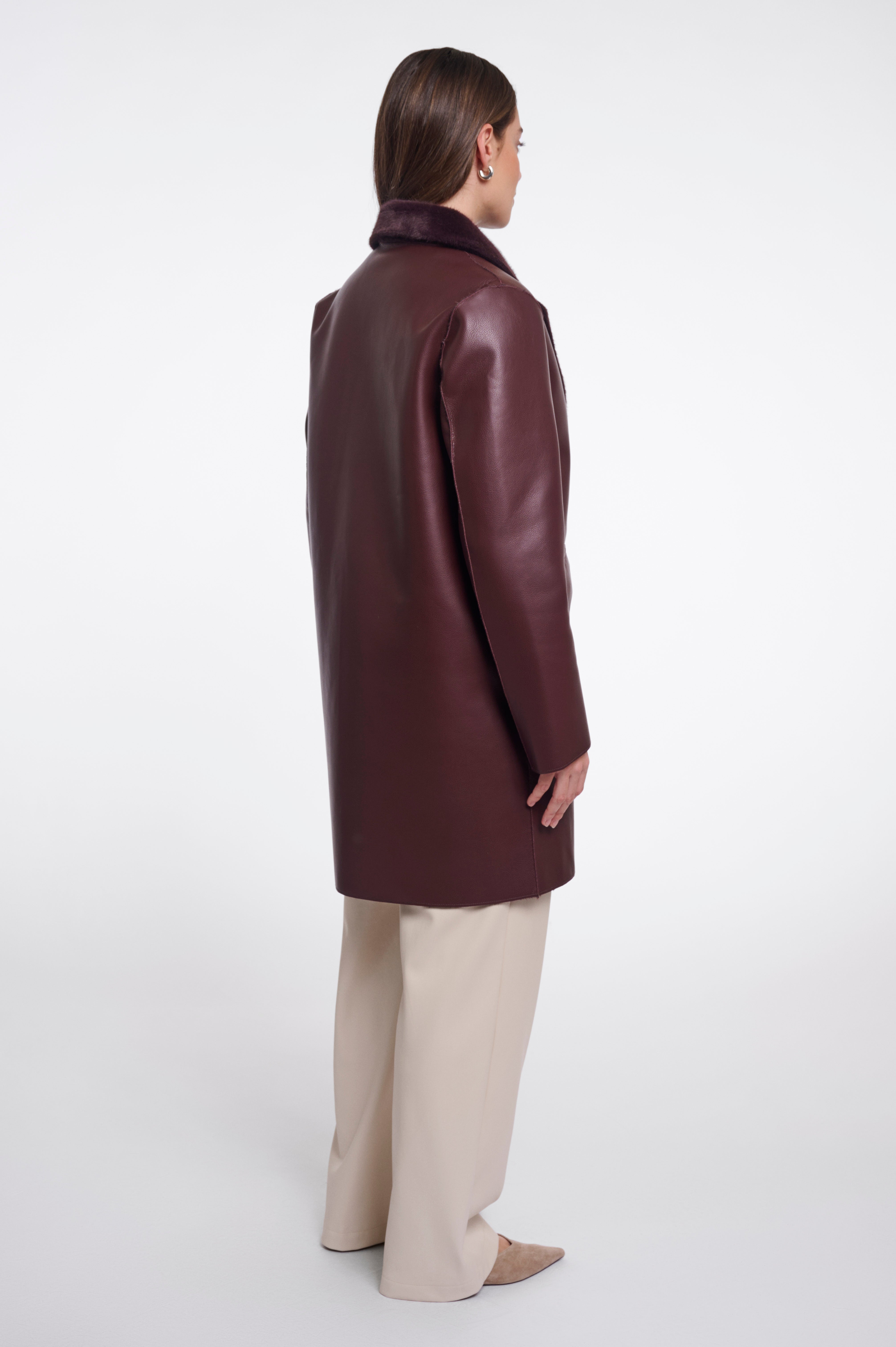 Cappotto donna art. Ivon Rino & Pelle Fudge cloak