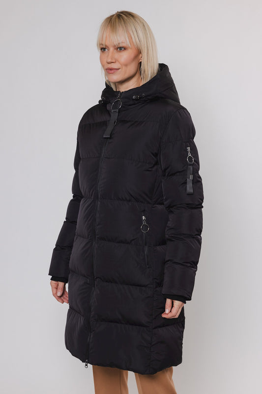 Cappotto Piumino JADE LONG PADDED HOODED COAT  Rino & Pelle Autunno Inverno 2024/25 Black