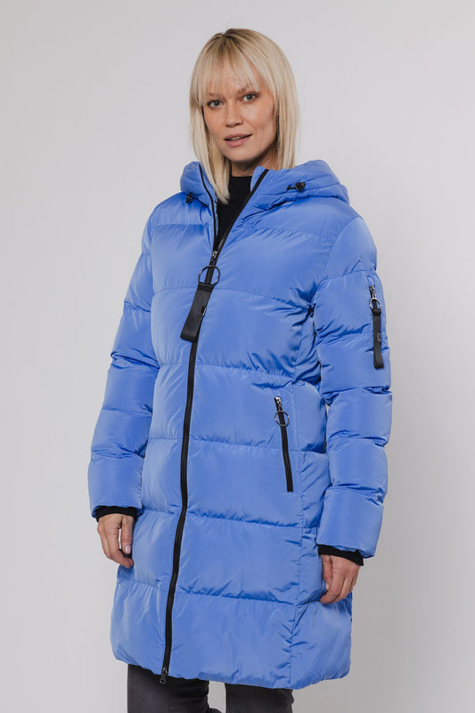 Cappotto Piumino JADE LONG PADDED HOODED COAT  Rino & Pelle Autunno Inverno 2024/25 Blue shade