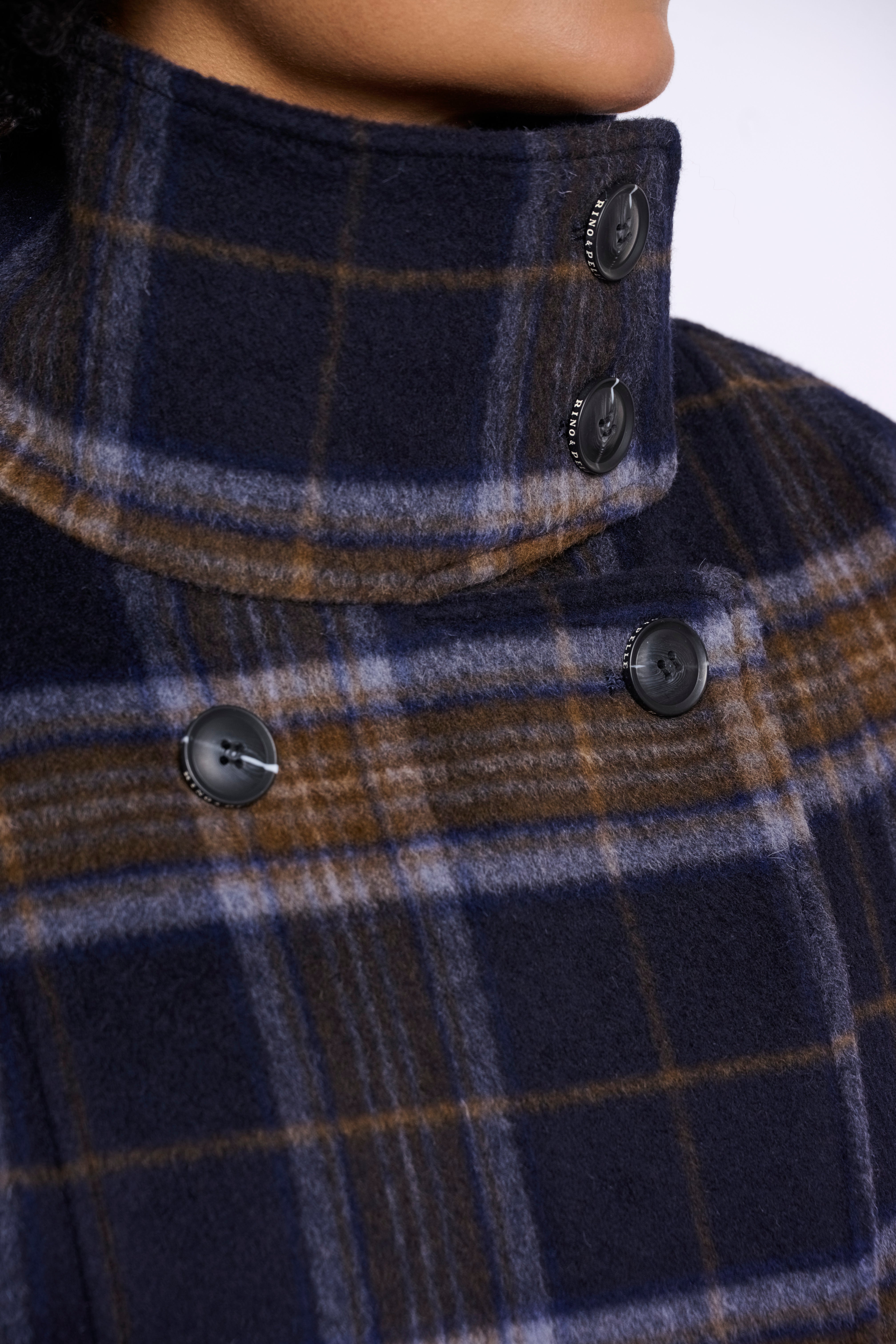 Giacca donna art. Jenelle Rino & Pelle Dark navy check