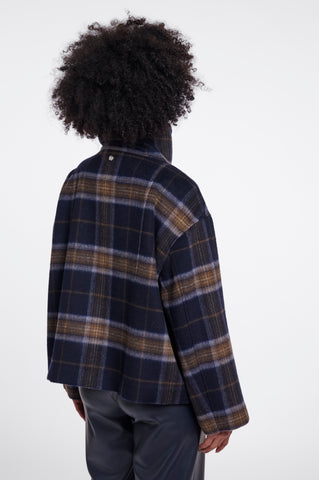 Giacca donna art. Jenelle Rino & Pelle Dark navy check
