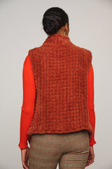 Gilet JENNA SHORT FAUX FUR WAISTCOAT  Rino & Pelle Autunno Inverno 2024/25 Russet