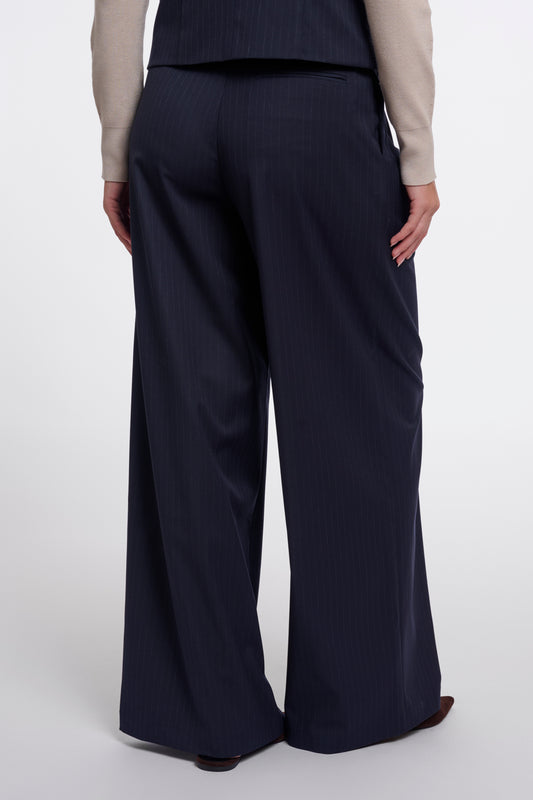Pantaloni donna art. Jinny regular Rino & Pelle Dark navy pinstripe