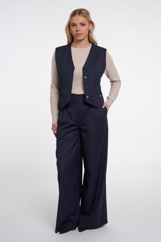 Pantaloni donna art. Jinny short Rino & Pelle Dark navy pinstripe