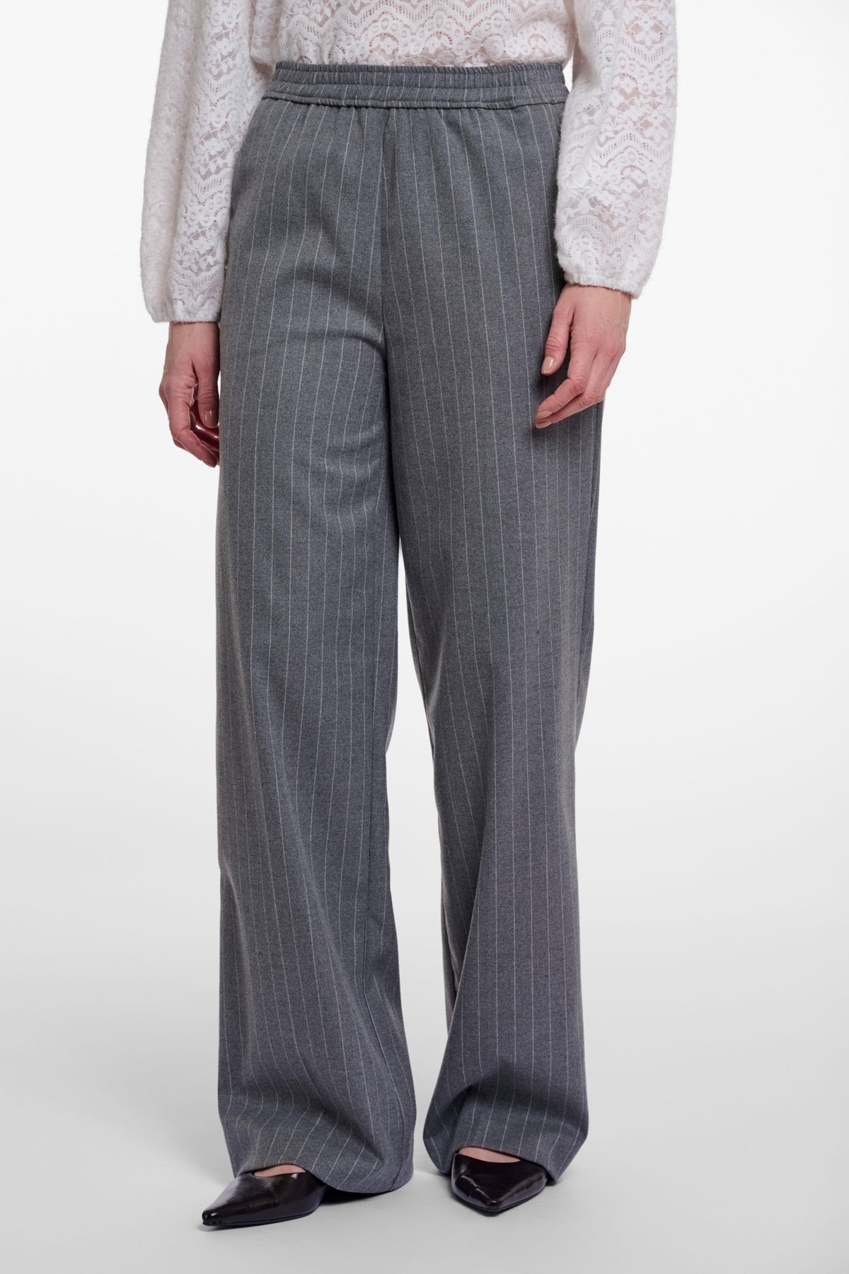 Pantaloni donna art. Joko regular Rino & Pelle Mid grey pinstripe