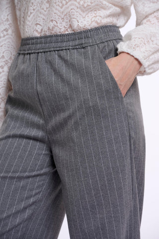 Pantaloni donna art. Joko regular Rino & Pelle Mid grey pinstripe