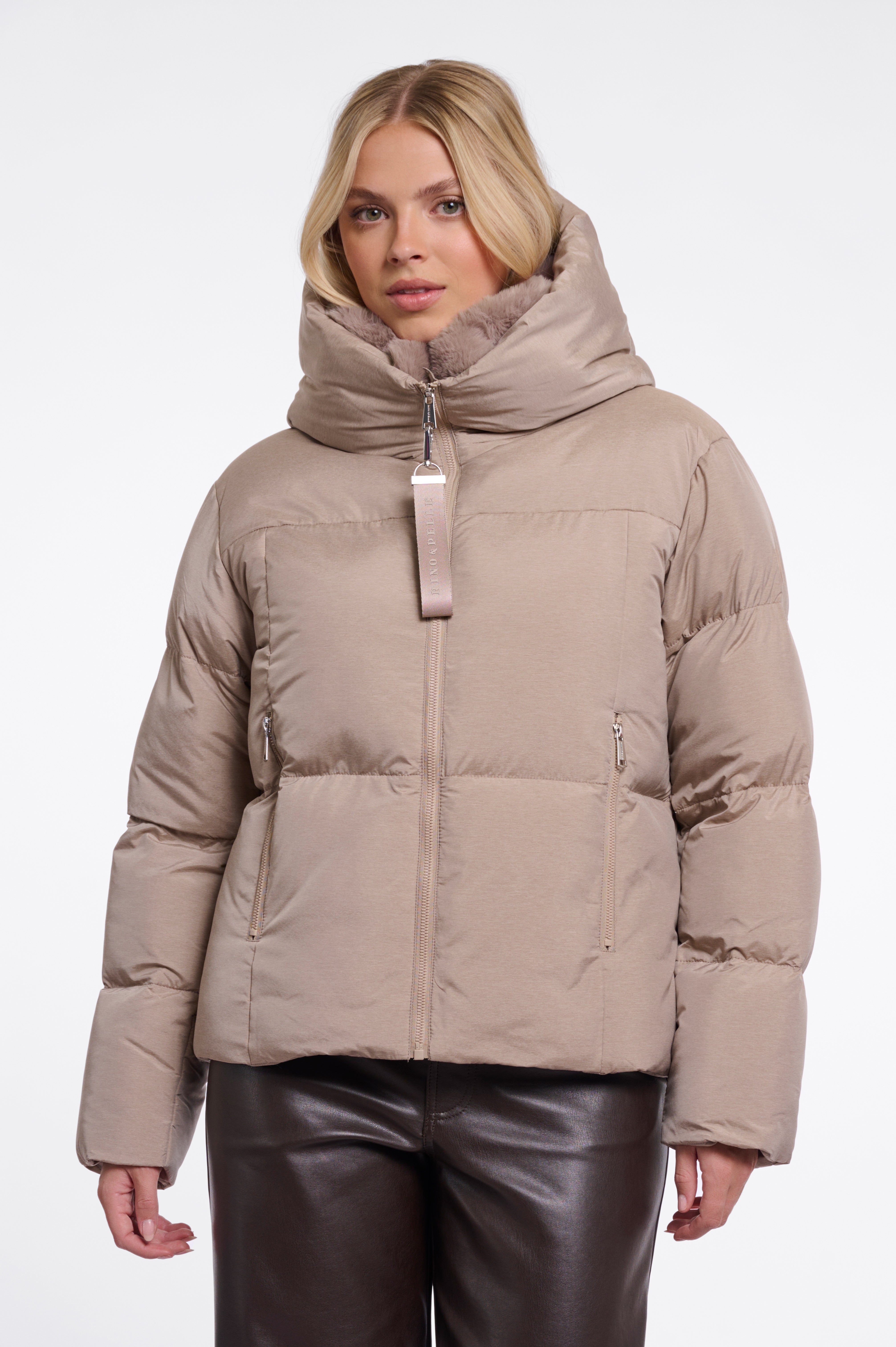 Piumino donna art. Joni Rino & Pelle Mocha latte