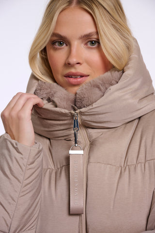Piumino donna art. Joni Rino & Pelle Mocha latte
